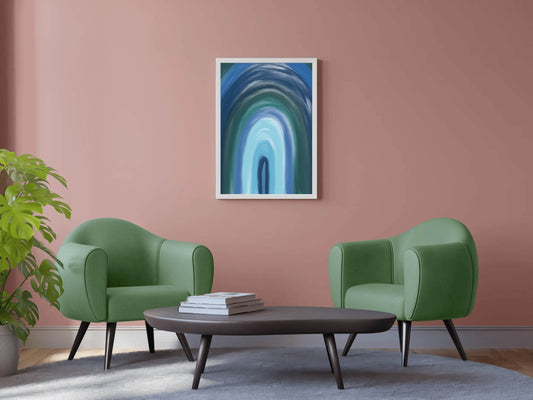 Arched Blue Vault Painting Wall Art - beink online art store