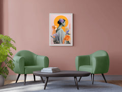 Women with flowers Abstract Wall Art