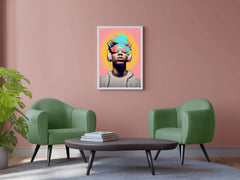 Hey DJ Headphones Wall Art