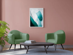 Green Water Color With White Background Abstract Wall Art