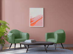 Orange and Pink Background Abstract Wall Art