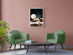 Desert Moonlit Modern Wall Art