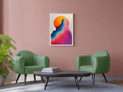 Colorful Layered Sunrise Wall Art