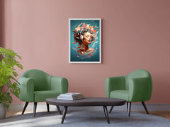 Anime Girl With Old Headphones Wall Art