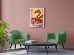 Golden Dragon Animal Wall Art