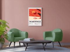 Red Martinez cocktail Wall Art