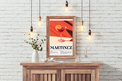 Red Martinez cocktail Wall Art