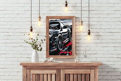 Black Porsche Carrera Canvas Wall Art