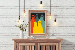 Ghostly Gathering - Haunting Appearance of the Figures Wall Art