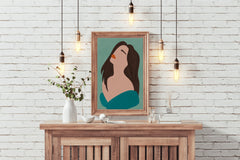 Sad Woman Face Wall Art