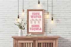 Save Water Drink Wall Art