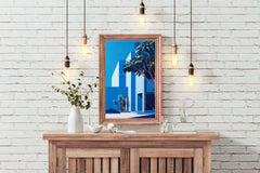 3D Geometric Getaway- Blue Home Modern Art