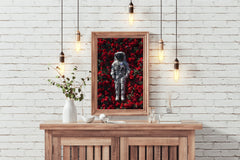 Astronaut Laying in a Bed of Roses Digital Artwork - beink online art store