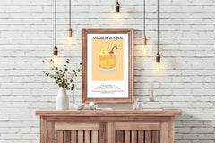 Whiskey Amaretto Sour Wall Art