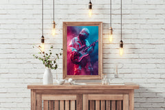 Black Guitarist Wall Art