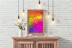 Bubbles Gradient Abstract Wall Art