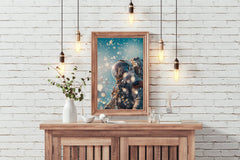 Astronaut Visuals effect of underwater Wall Art - beink online art store