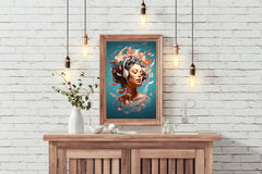 Anime Girl With Old Headphones Wall Art