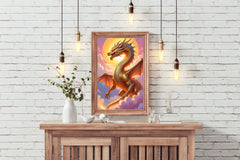 Golden Dragon Animal Wall Art