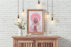 Lady in Pink Modern Wall Art