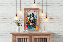 Mona Lisa Graffiti Style Wall Art