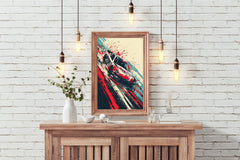 Chevrolet Red & White Race Wall Art