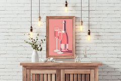 Pink Champagne Wall Art