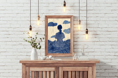 Girl Day Dreaming Modern Wall Art