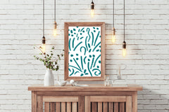 Teal Splatters Canvas Wall Art