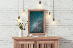 Splash of Hyperspace Lines Abstract Wall Art