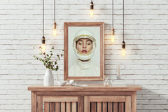 Astronaut in Honey Helmet Wall Art