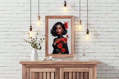 Lady in Beauty and flower Wall Art - beink online art store