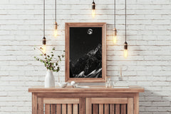 Stunning Mountain Nightview Modern Wall Art