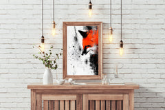 Fox Oil Painting Wall Art