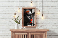 Cat Eye Glasses With Red Frame Wall Art