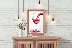 Serve Red Wine Wall Art