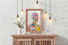 Colorful Anatomy- Oil Paint Women Wall Art