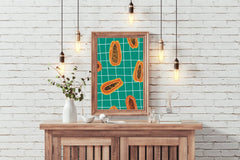 Painting Papaya Fruit Pieces - beink online art store