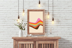 Colored Line Drawing Wall Art - beink online art store