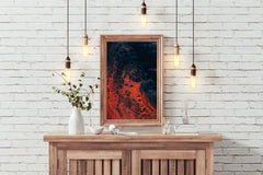 Fire burning Abstract Wall Art