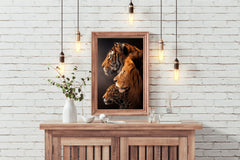 Tiger Lion Cheeta Face Picture Wall Art