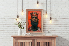 Master Flame Sports Aesthetic Wall Art Poster for Living Room, Home & Wall Decor | Basketball | King LeBron James