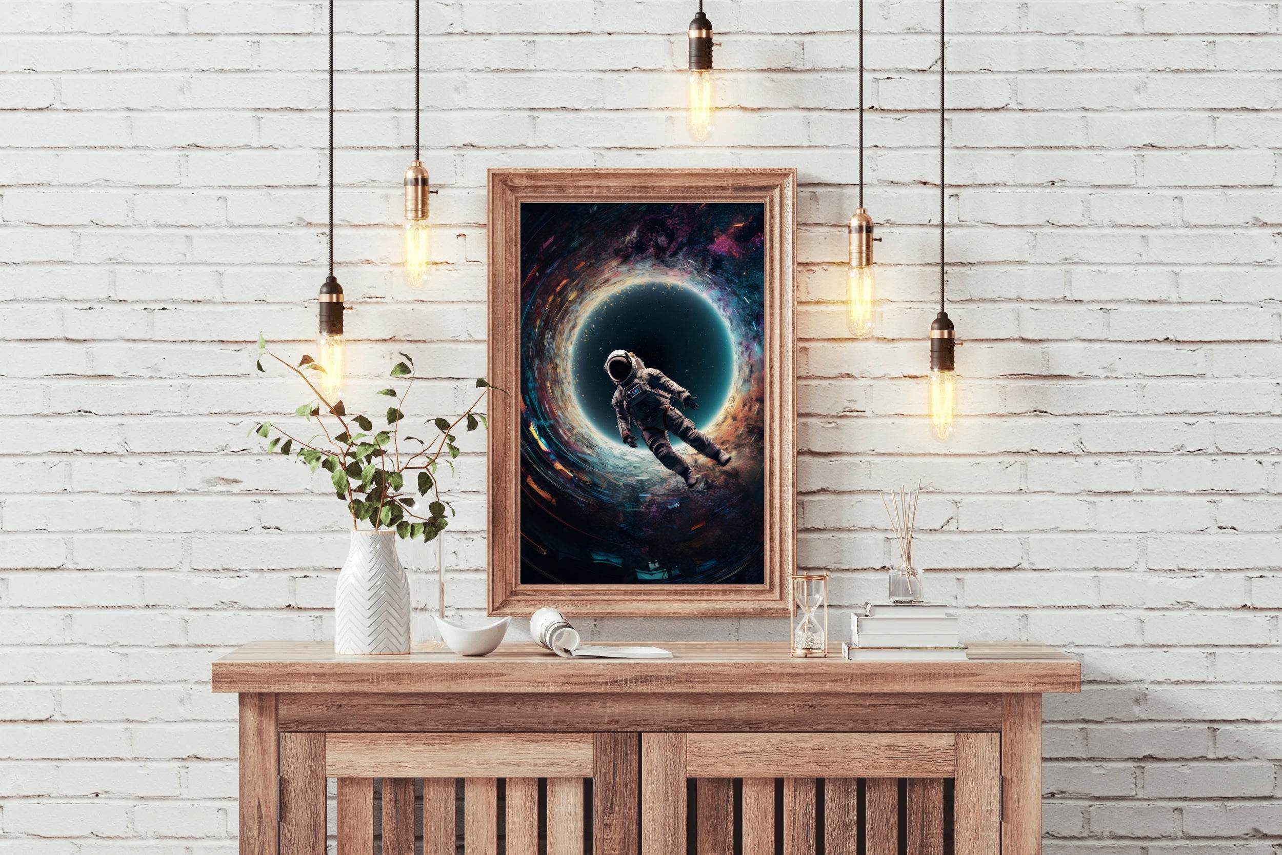 Astronaut Encountering a Black Hole Wall Art - beink online art store