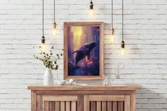 Whale in the Sky Animal Wall Art