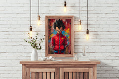 Painting of Vegeta-The Dragon Ball Anime