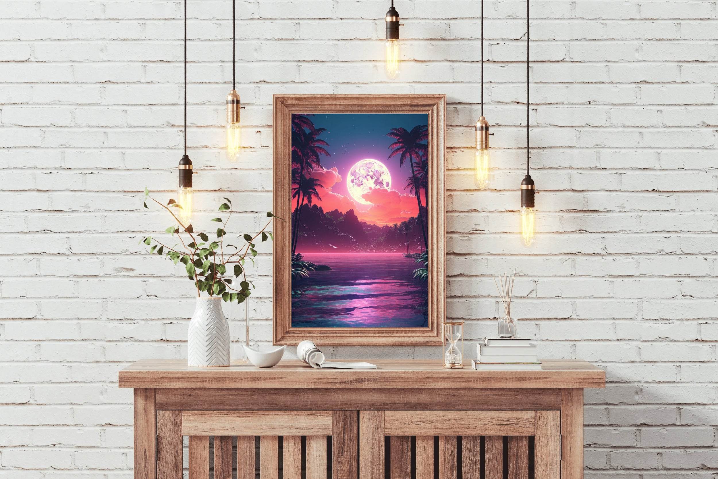 Pink Beach In The Moon - beink online art store