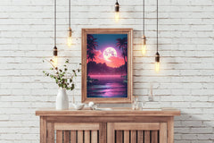 Pink Beach In The Moon - beink online art store