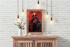 Painting of Hellboy Premium Wall Art