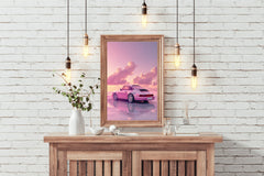 Porsche911 Pink Wall Art