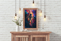 An Astronaut in Colorful Space Artwork - beink online art store